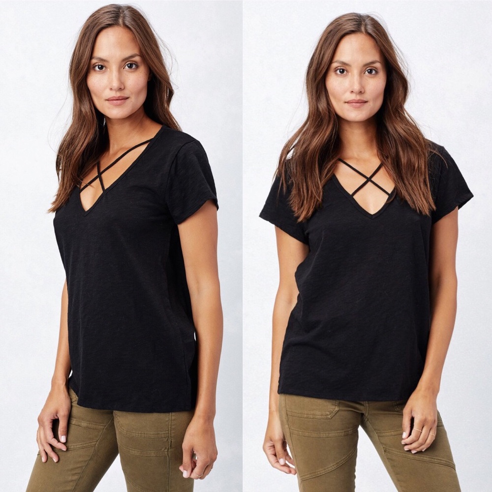 Short Sleeve Criss Cross Top - Picture 3 of 4